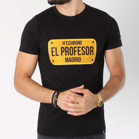 Hechbone - Tee Shirt El Profesor Noir Jaune