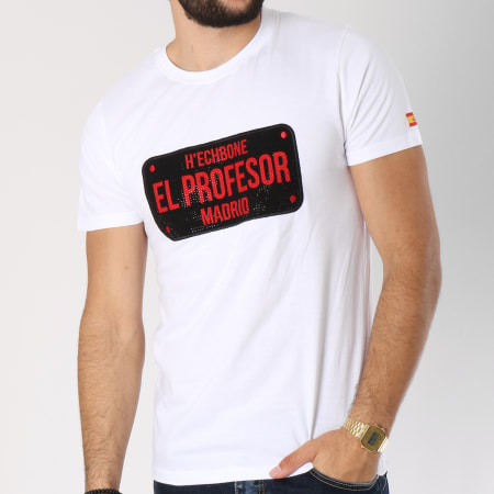 Hechbone - Tee Shirt El Profesor Blanc
