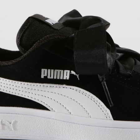 Puma - Baskets Femme Smash V2 Ribbon 366003 01 Black White