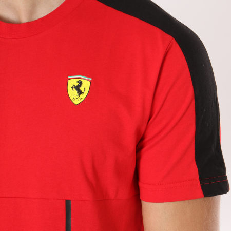 Puma - Tee Shirt Avec Bande T7 Ferrari 576702 Rouge Noir