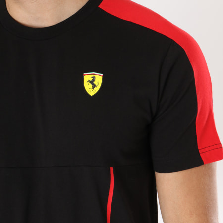 Puma - Tee Shirt Avec Bande T7 Ferrari 576702 Noir Rouge
