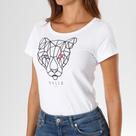 Dabs - Tee Shirt Femme Wireframe Blanc