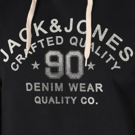 Jack And Jones - Sweat Capuche Jeans Noir