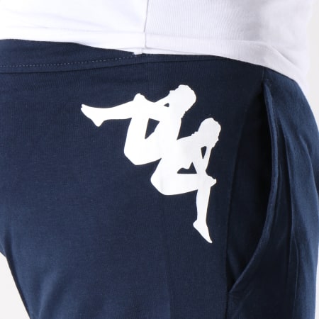 Kappa - Pantalon Jogging Logo Cristiano Bleu Marine Blanc