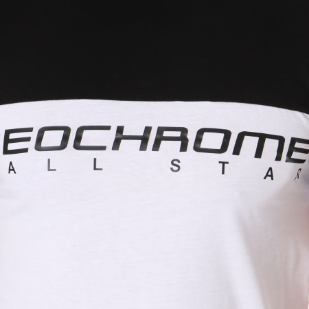 Neochrome - Tee Shirt Bicolore Tech Blanc Noir