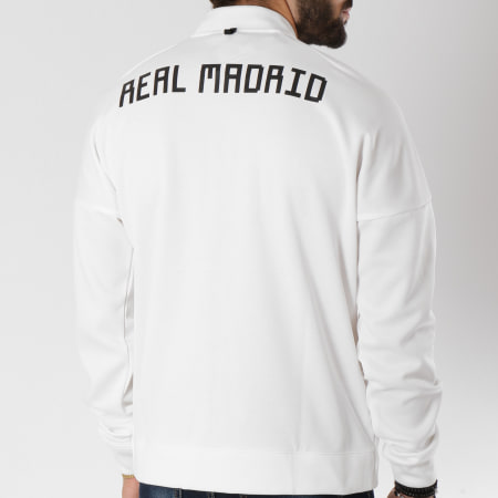 Adidas Sportswear - Veste Zippée Real Madrid Zne CY6098 Blanc