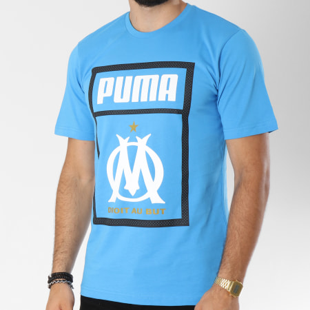 Puma - Tee Shirt OM Fan Shoe Tag 754218 Bleu Clair