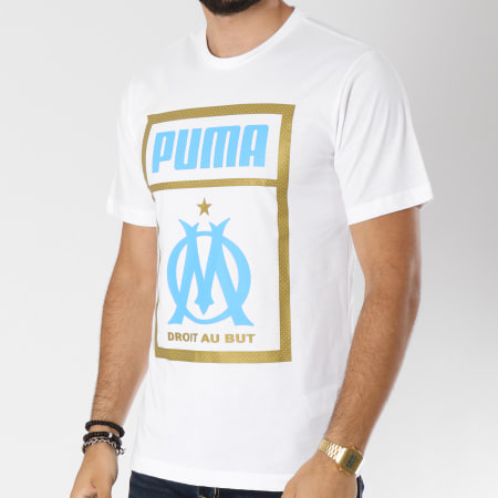 Puma - Tee Shirt OM Fan Shoe Tag 754218 Blanc
