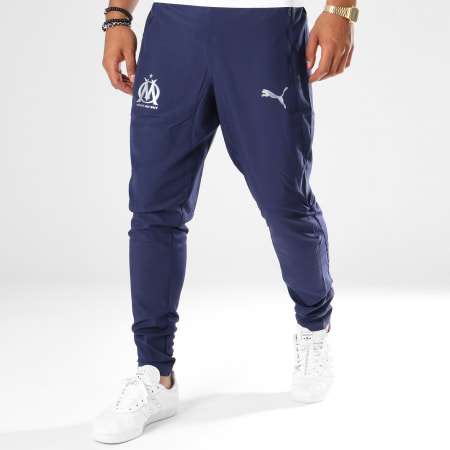 Puma - Pantalon Jogging Woven Olympique De Marseille 754005 04 Bleu Marine