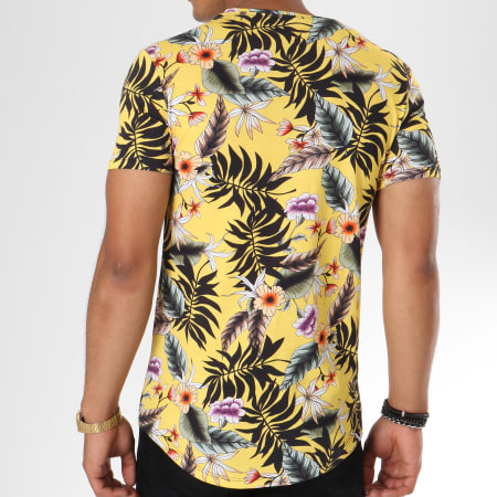 Uniplay - Tee Shirt Oversize 1331-11 Jaune Floral 