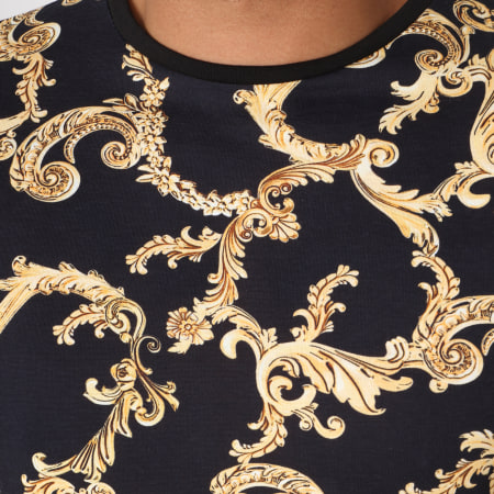 Uniplay - Tee Shirt Oversize 1331-12 Noir Jaune Renaissance