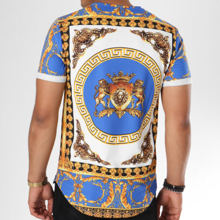 Uniplay - Tee Shirt Oversize T366 Bleu Clair Blanc Renaissance
