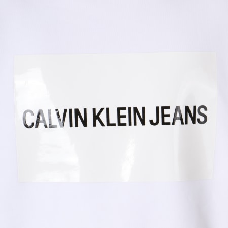 Calvin Klein - Sweat Crewneck Oversize Institutional Logo Relaxed 8019 Blanc