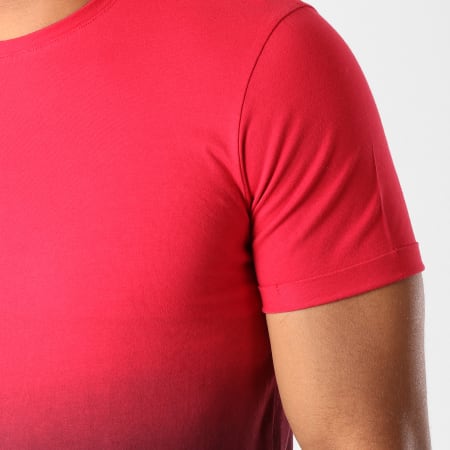LBO - Tee Shirt Oversize 473 Rouge Dégradé Noir
