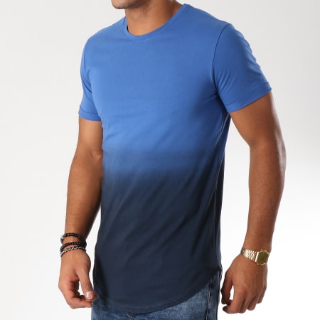 LBO - Tee Shirt Oversize 474 Bleu Dégradé Noir