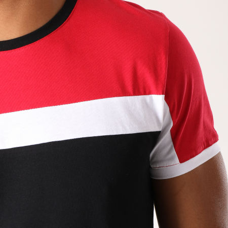 LBO - Tee Shirt Tricolore 475 Noir Blanc Rouge