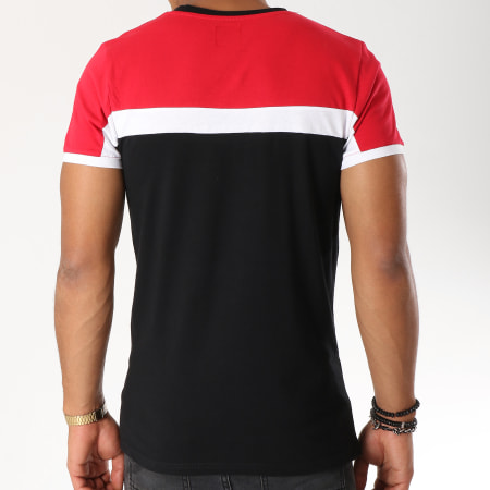 LBO - Tee Shirt Tricolore 475 Noir Blanc Rouge