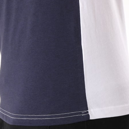 LBO - Tee Shirt Poche Bicolore Rayé 479 Bleu Marine Blanc