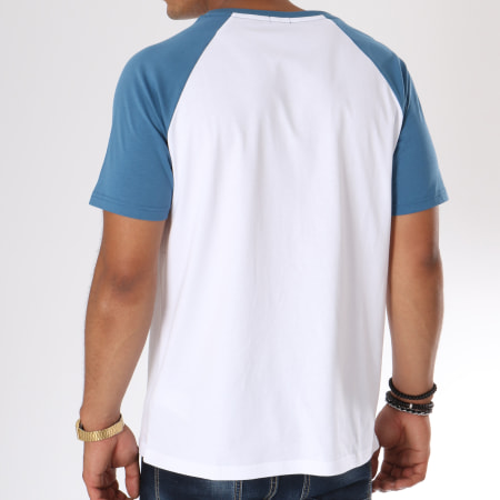 Tommy Hilfiger - Tee Shirt Logo 0699 Blanc Bleu Clair