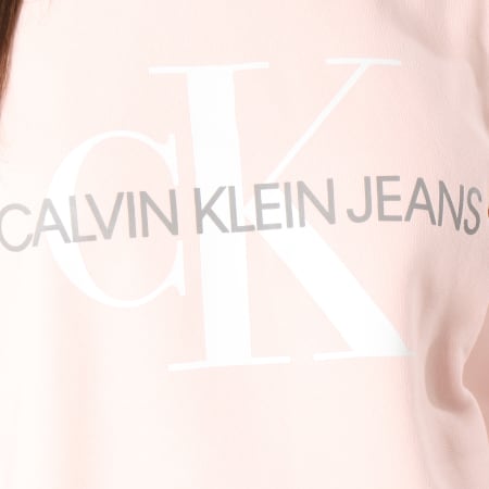 Calvin Klein - Sweat Crewneck Oversize Femme Monogram Logo 7830 Rose