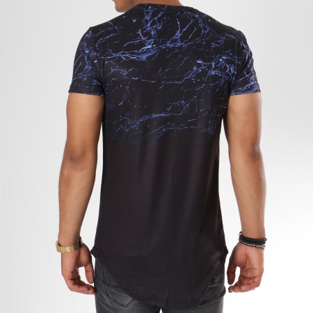 Terance Kole - Tee Shirt Oversize 98066 Noir Bleu Marine