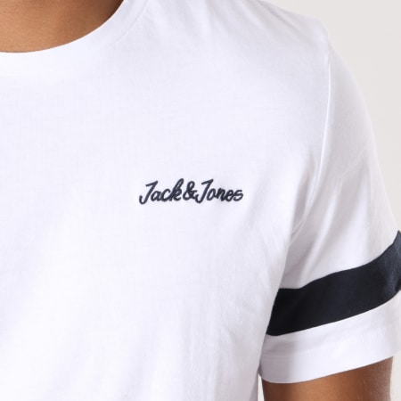 Jack And Jones - Tee Shirt Avec Bande Winks Blanc