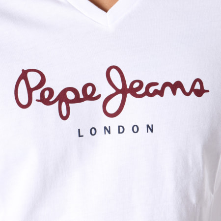 Pepe Jeans - Tee Shirt Eggo V Blanc