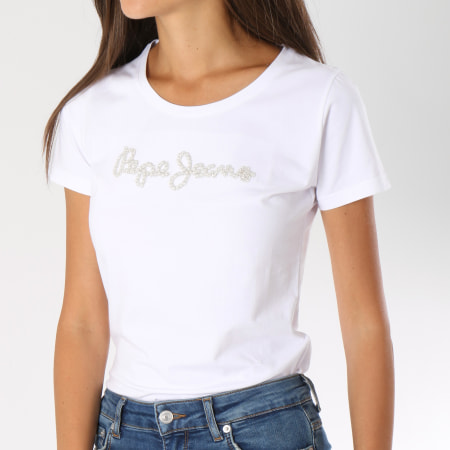 Pepe Jeans - Tee Shirt Femme Malibu Blanc 