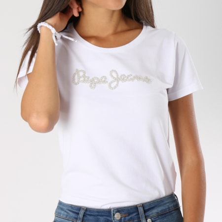 Pepe Jeans - Tee Shirt Femme Malibu Blanc 