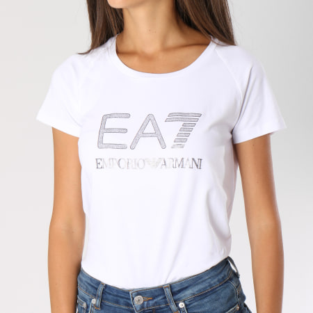 EA7 Emporio Armani - Tee Shirt 6ZTT81-TJ12Z Femme Blanc 