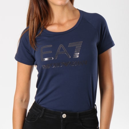EA7 Emporio Armani - Tee Shirt Femme 6ZTT81-TJ12Z Bleu Marine