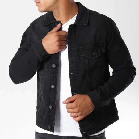 Only And Sons - Veste Jean Coin Noir