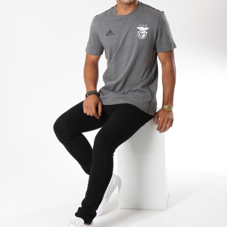 Adidas Sportswear - Tee Shirt Benfica Lisbonne CJ9654 Gris Anthracite Chiné