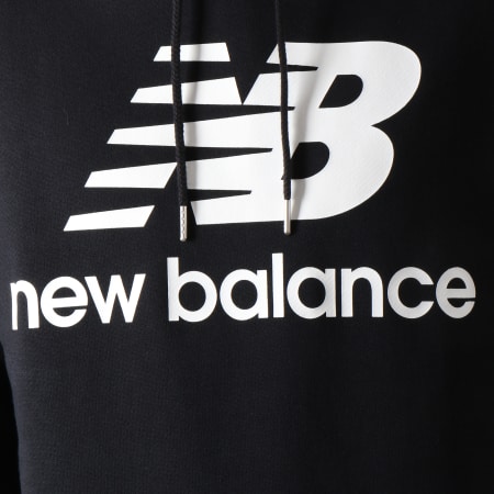 New Balance - Sweat Capuche 60010-60 Noir Blanc
