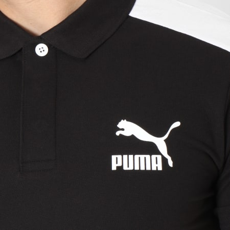 Puma - Polo Manches Courtes Classic T7 576351 01 Noir Blanc