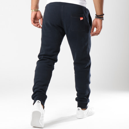Superdry - Pantalon Jogging Orange Label Bleu Marine