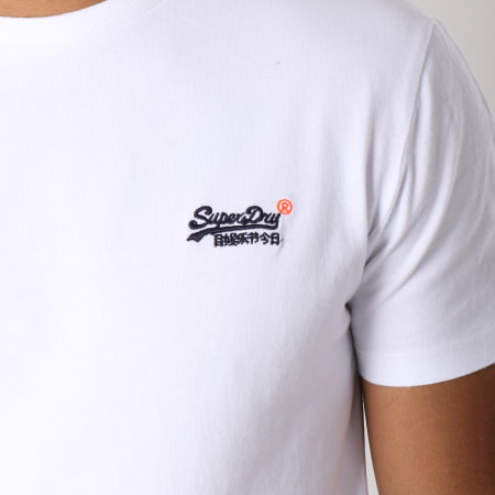 Superdry - Tee Shirt Orange Label Vintage Blanc