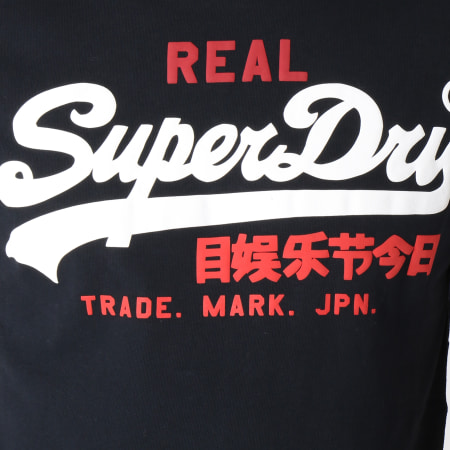 Superdry - Tee Shirt Vintage Logo M10036NS Bleu Marine