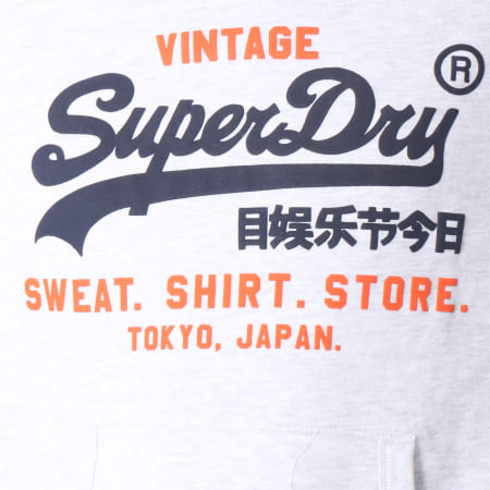 Superdry - Sweat Capuche Shop Duo M20004NS Gris Chiné