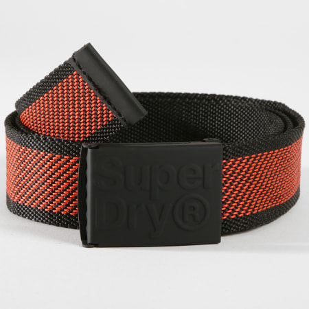Superdry Ceinture Reversible Montana M92001MR Noir Orange LaBoutiqueOfficielle