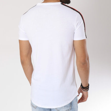 VIP Clothing - Tee Shirt Oversize Bandes Brodées 1902 Blanc Noir Rouge