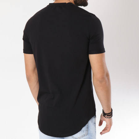 VIP Clothing - Tee Shirt Oversize Bandes Brodées 1346 Noir