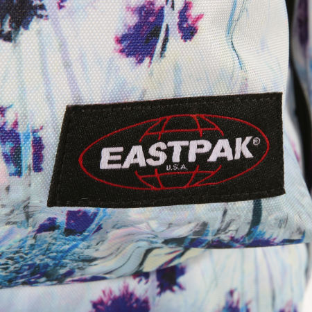 Eastpak - Sac a Dos Out Of Office Blanc Floral Bleu Clair