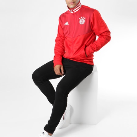 Adidas Sportswear - Veste Zippée FC Bayern München 3 Stripes CW7335 Rouge