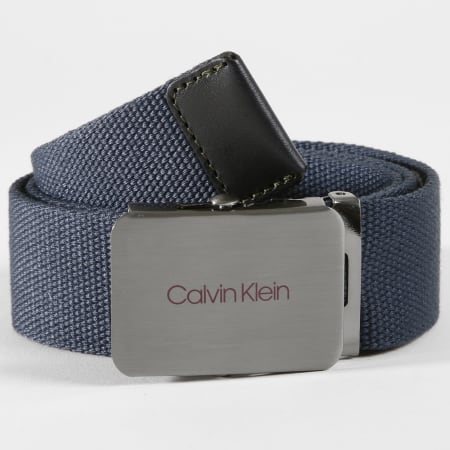 Calvin Klein - Ceinture Réversible ADJ Plaque 4150 Bleu Marine