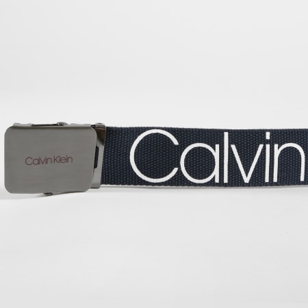 Calvin Klein - Ceinture Réversible ADJ Plaque 4150 Bleu Marine