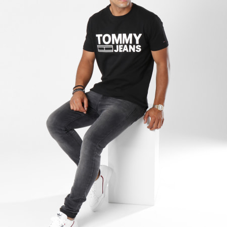 Tommy Hilfiger - Tee Shirt Essential Logo 4528 Noir Blanc