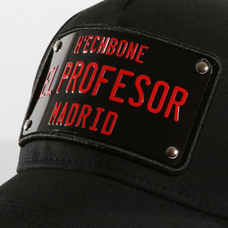 Hechbone - Casquette Plaque El Profesor Noir Noir