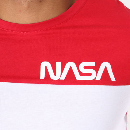 NASA - Tee Shirt Chest Tricolore Bleu Marine Blanc Rouge