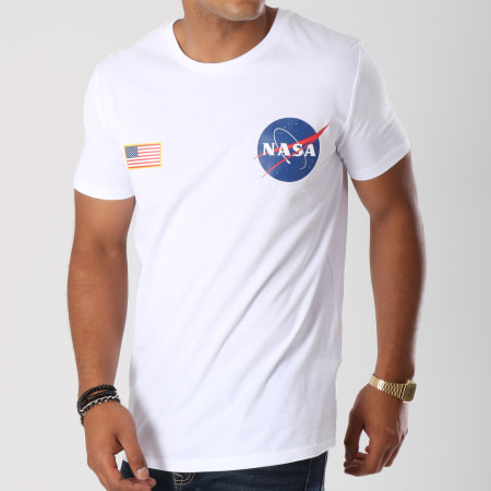 NASA - Tee Shirt Badge Blanc